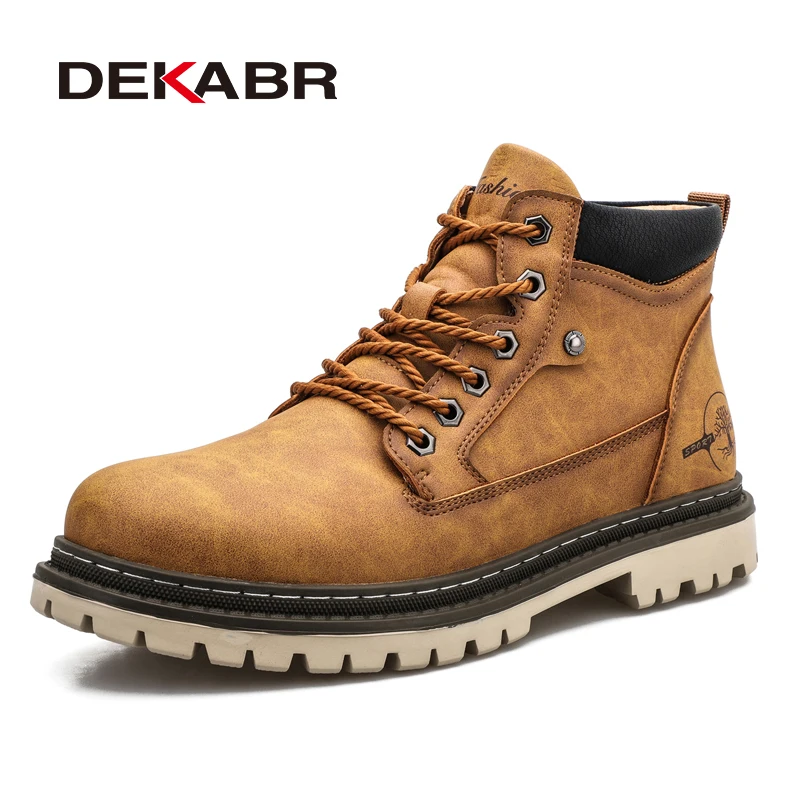 Top Trends: DEKABR Casual Work Shoes For Men Autumn Winter Warm Fur Plus Retro Boots Wear-Resistan Leisure Comfort Vintage Style Boots Men Shoppable Styles