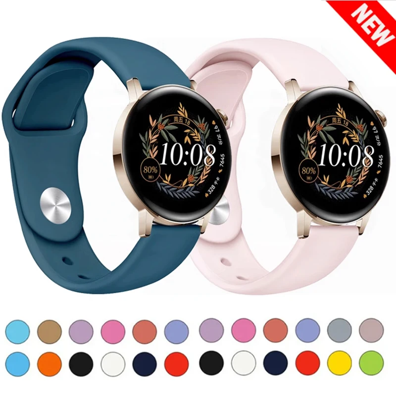 Top Trends: Silicone Band For Samsung Galaxy Watch 6 4 5 Pro / 3 / classic / active / Gear S3 / 40 44 Mm Bracelet Huawei Watch GT 2 3 22mm 20mm Strap Shoppable Styles