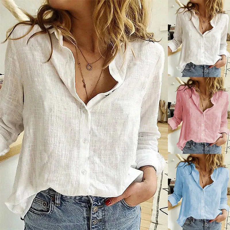 Top Trends: Women's White Yellow Shirts Button Lapel Cardigan Top Lady Loose Long Sleeve Oversized Shirt Womens Blouses Autumn Blusas Mujer Shoppable Styles