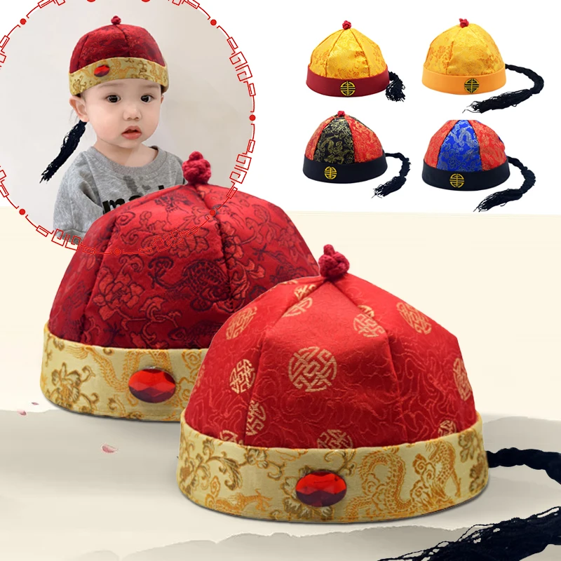 Top Trends: Dynasty Ancient Chinese Hat Beijing Opera Costume Cap Adult Kid China Vintage Fancy Dress Traditional Tang Suit Accessories Shoppable Styles