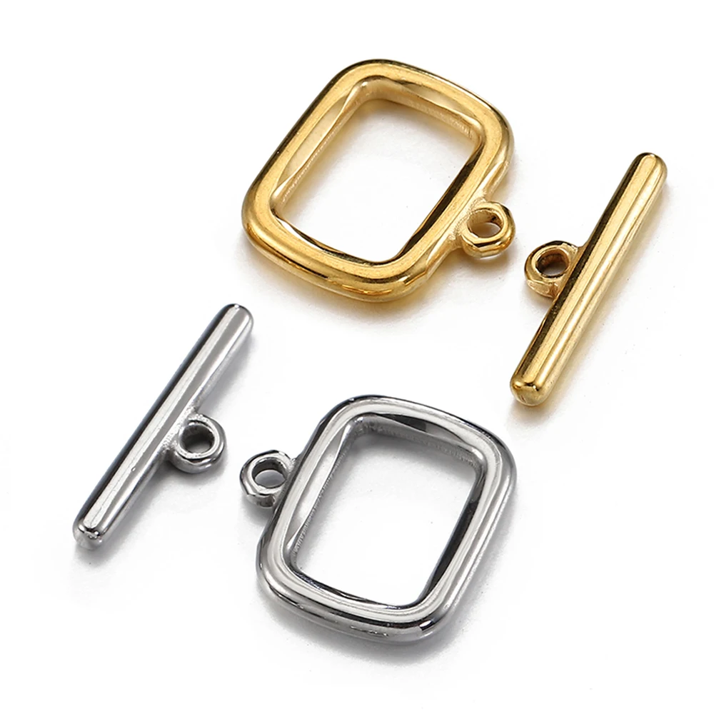 Top Trends: 4sets Stainless Steel OT Toggle Clasp Rectangle OT Connectors For Jewelry Making DIY Necklace Bracelets Hooks Supplies Shoppable Styles