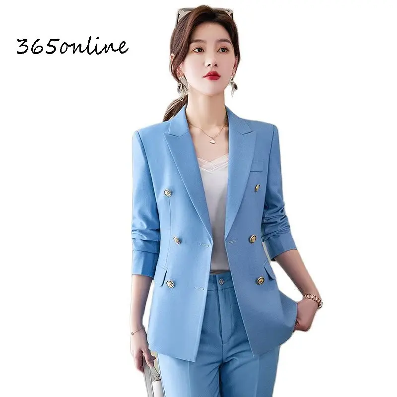 Top Trends: High Quality Fabric Formal Professional Women Business Work Wear Suits OL Styles Career Interview Blazers Trousers Set Pantsuits Shoppable Styles