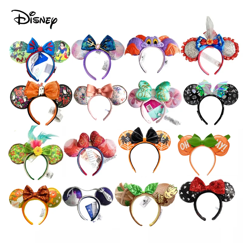 Top Trends: 2023 Disney Mickey Minnie Mouse Ear Headband Disneyland Black Bat COSTUME Hairband Cosplay Plush Adult Kids Hair Accessories Shoppable Styles