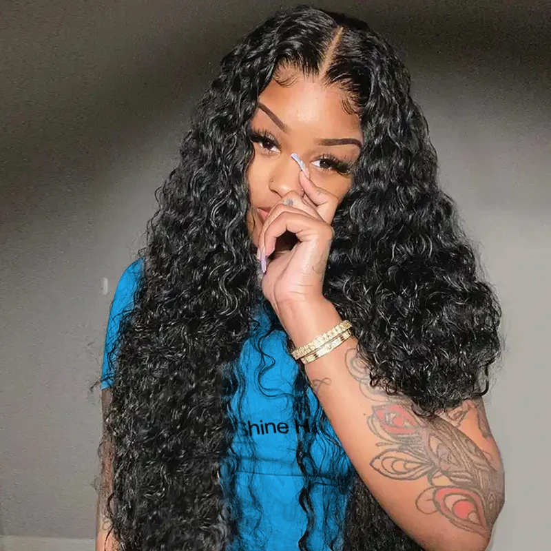 Top Trends: 13x4 Hd Lace Frontal Human Hair Wig Deep Wave Frontal Wig Lace Front Curly Water Wave 30 Inch Glueless Wigs 4x4 5x5 Closure Wig Shoppable Styles