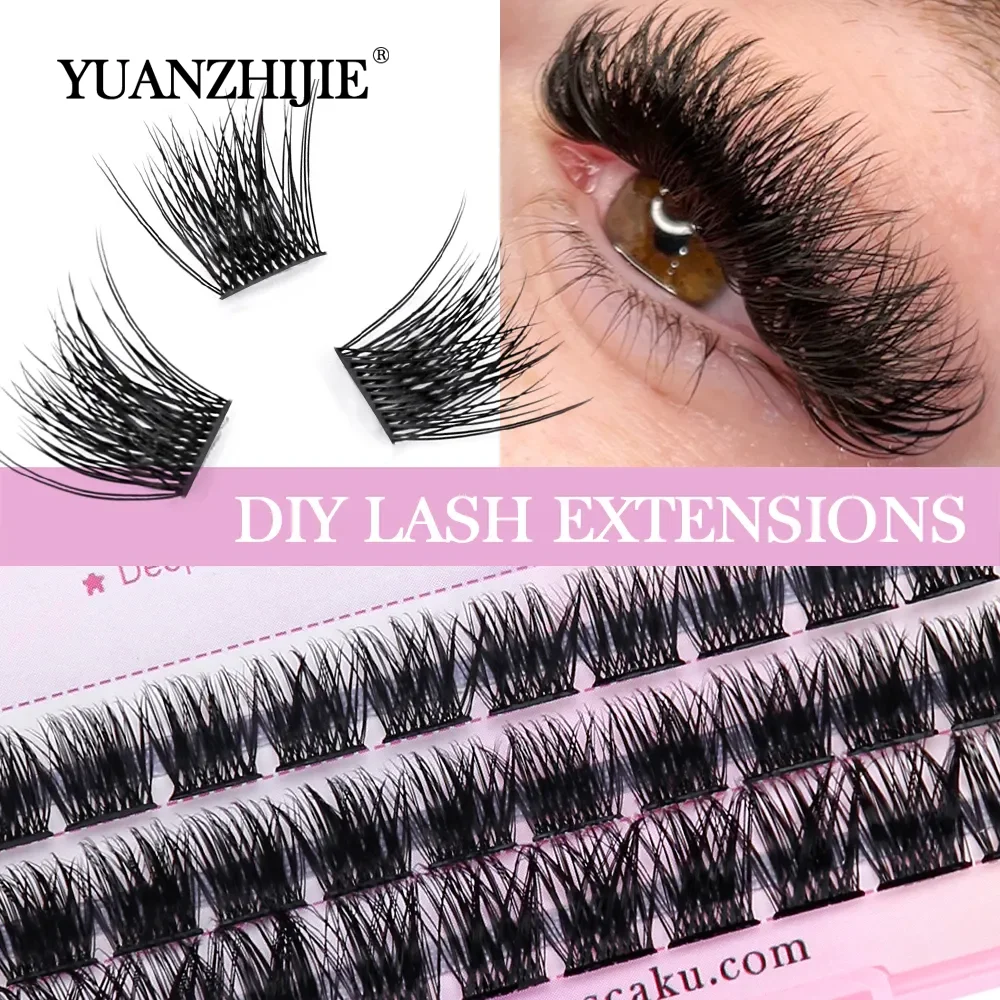 Top Trends: YUANZHIJIE Wholesale Soft Ribbon Segmented False Bundles Eyelashes DIY Individual Clusters Lash Extensions Faux Mink Lashes Shoppable Styles