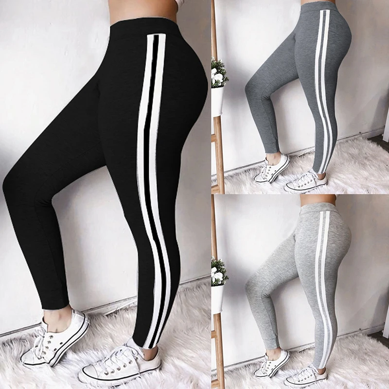 Top Trends: New Leggings Sexy Casual Highly Elastic Big Size Women Sport Fitness Pants Trousers Woman's Seamless Leggins Female Gray Black Shoppable Styles - Image 2