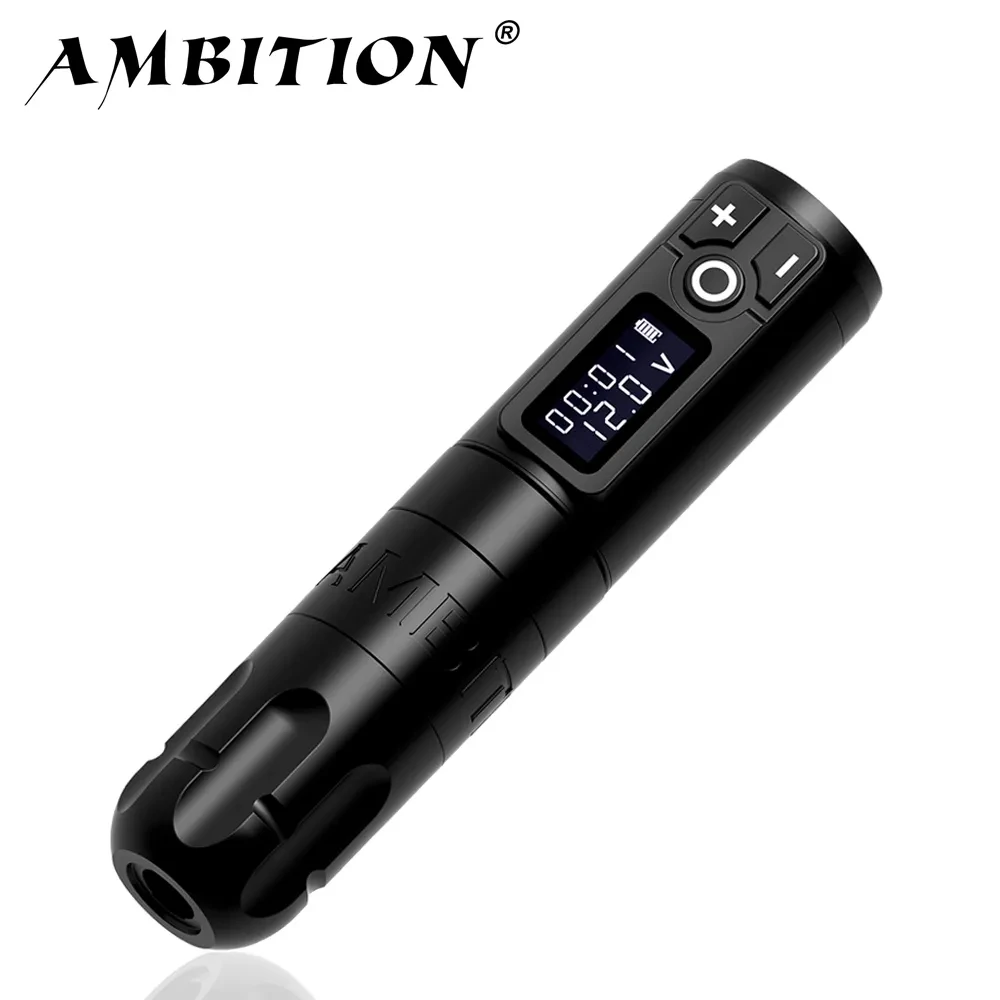 Top Trends: Ambition Soldier Wireless Tattoo Machine Rotaty Battery Pen With Portable Power Pack 2400mAh LED Digital Display For Body Art Shoppable Styles