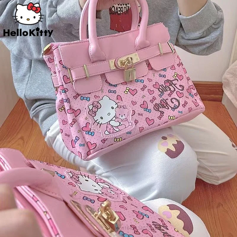 Top Trends: Sanrio Hello Kitty New Bags Luxury Designer Handbags Women Tote Female Shoulder Messenger Bag Y2k Cartoon Handbag High Quality Shoppable Styles