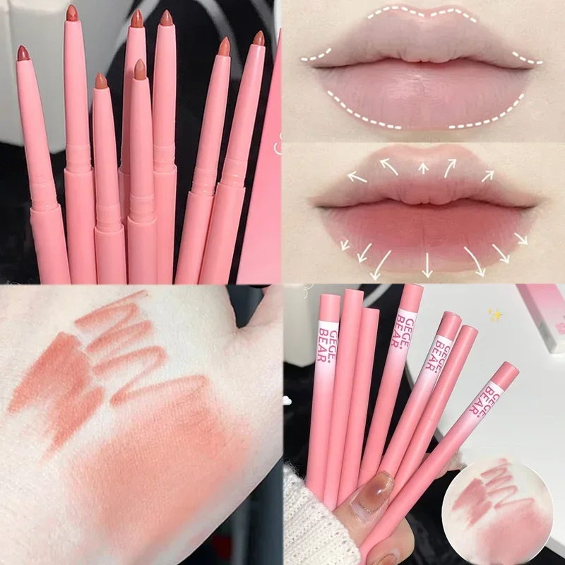 Top Trends: New Lip Liner Pencil Set Matte Nude Contour Lipstick Waterproof Lasting Outline Lips Shape Lipstick Pen Lips Makeup Cosmetics Shoppable Styles