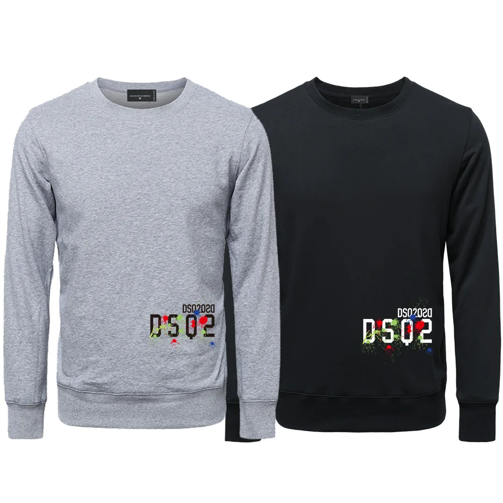 Top Trends: Mens Autumn Winter Sweatshirt ICON Brand Mens Fashion Casual Loose Pullover Sweater DSQ2 Print Street Hip Hop Couple Hoodie Shoppable Styles