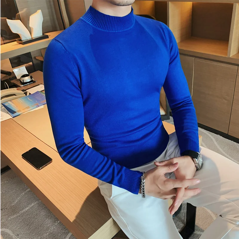 Top Trends: 2022 Autumn Winter Fashion Turtleneck Long Sleeve Knitted Sweaters For Men Clothing Slim Fit Casual Pullovers Pull Homme S-4XL Shoppable Styles