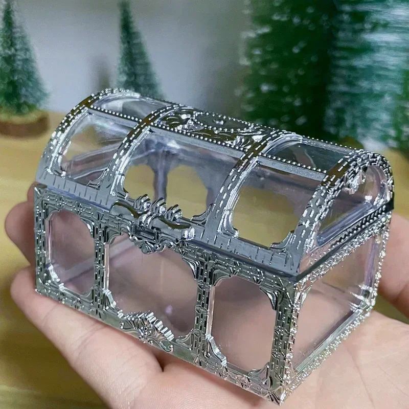 Top Trends: Vintage Transparent Pirate Treasure Storage Box Crystal Gem Jewelry Box Storage Organizer Trinket Keepsake Treasure Chest Shoppable Styles