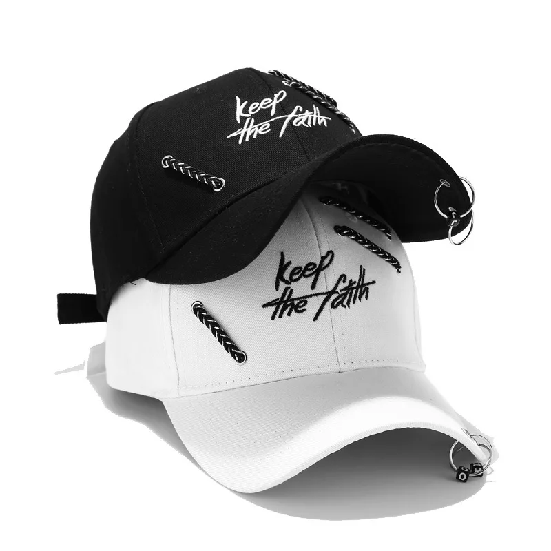 Top Trends: Keep The Faith Man Woman Baseball Cap Hip Hop Ring Chain Dad Hat Cool Fashion Cycling Dancing Hat Cotton Sun Hat Summer Cap Shoppable Styles