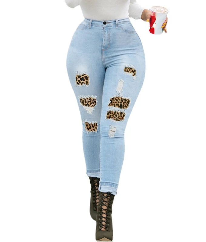 Top Trends: Fashion Street Style Slim High Stretch Leopard Print Denim Trousers Ladies Jeans Women's Clothing Shoppable Styles