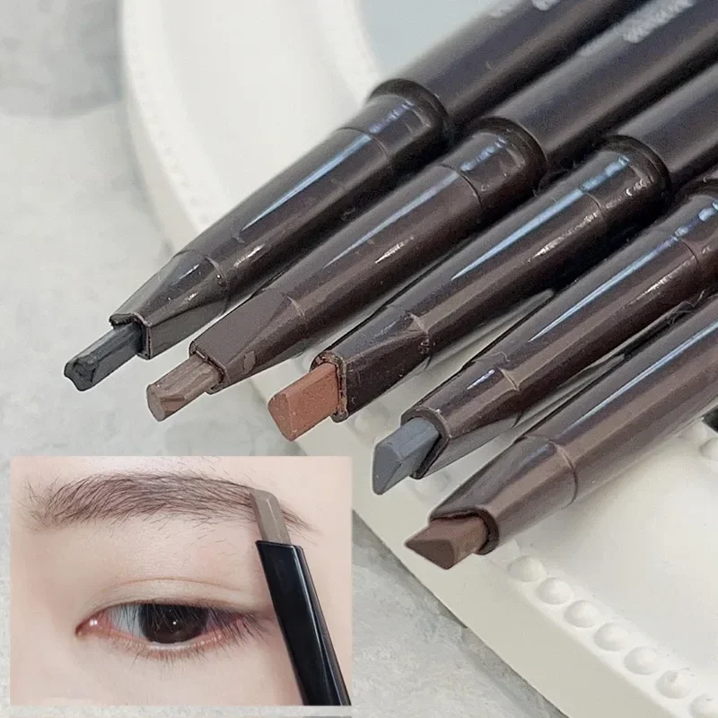 Top Trends: Double Head Eyebrow Pencil With Brush Natural Smooth Triangle Eyebrow Tint Pen Waterproof Lasting Black Brown Eyebrow Cosmetics Shoppable Styles