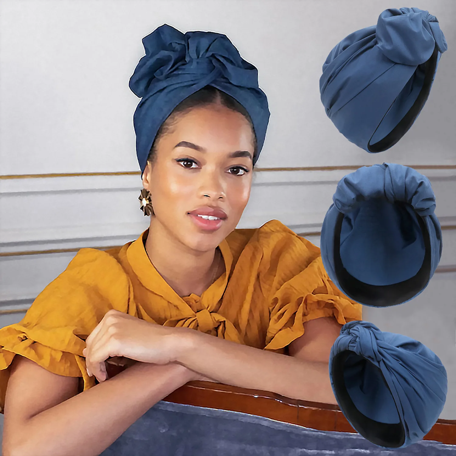 Top Trends: French Vintage Turban Hat Fashion Female Bandana Headband Women&#039;s Hair Cover Cap Ladies Head Wraps Muslim Headscarf Bonnet Shoppable Styles