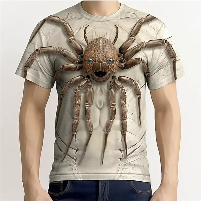 Top Trends: Fashion 3D Spider Printed T Shirt For Men Funny Skull Pattern Oversized T-shirts Summer Casual O-neck Short Sleeve Pullover Tops Shoppable Styles - Image 6