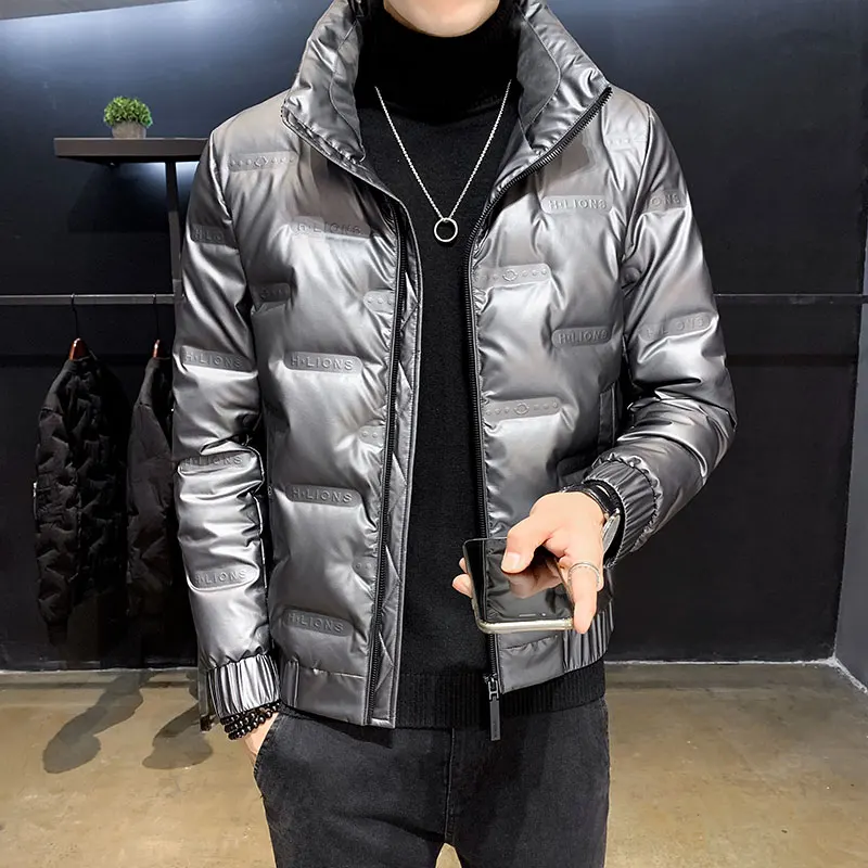 Top Trends: 2021 New Autumn Winter Men&#039;s Brand Down Jacket Coat Men High Quality Sequins Striped Windproof And Warm Short Black Down Jacket Shoppable Styles