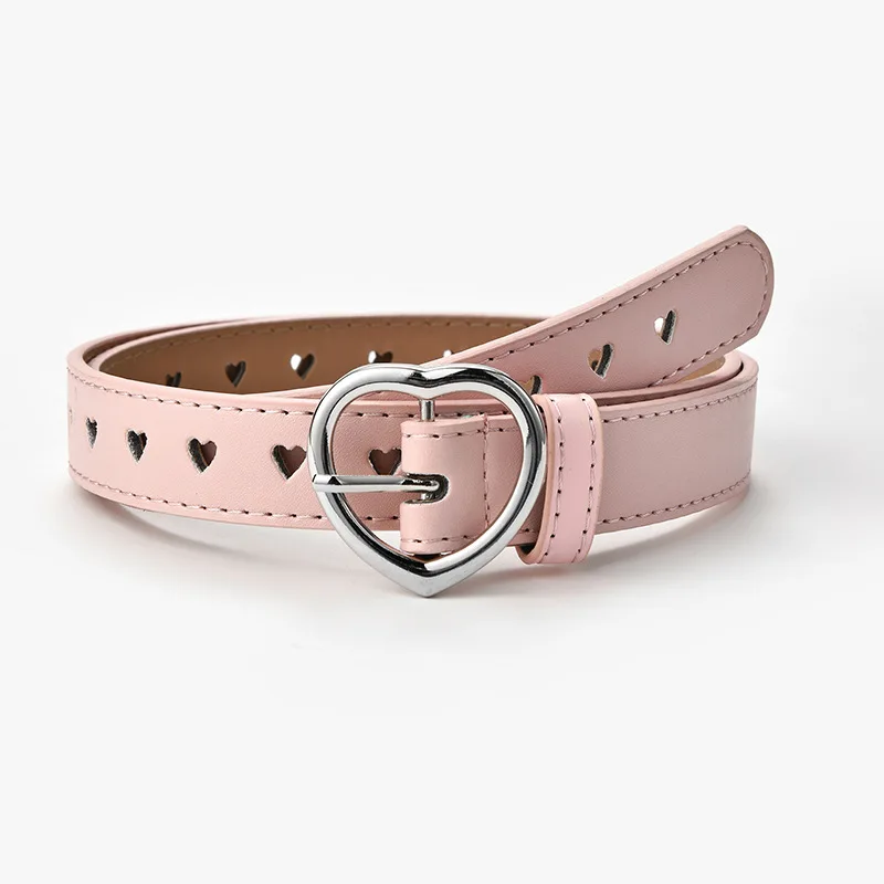 Top Trends: Children PU Leather Belts For Kids Cute Love Heart Buckle Waist Belt Y2k Waistband Luxury Designer Love Heart Eyelet Waist Belt Shoppable Styles - Image 2