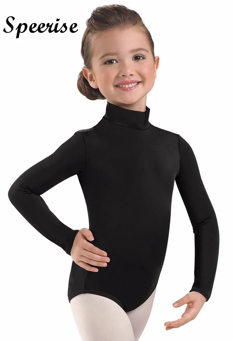 Top Trends: Speerise Girls Spandex Long Sleeve Turtleneck Ballet Gymnastics Leotards For Kids Toddler Dance Costumes одежда для танцев Shoppable Styles