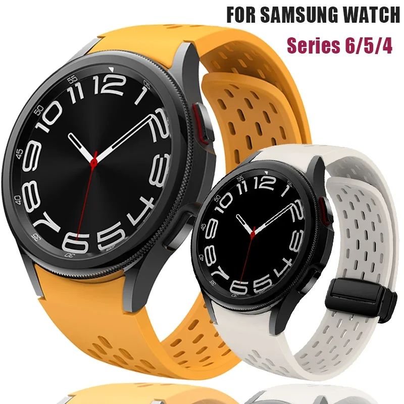 Top Trends: Magnetic Strap For Samsung Watch 6 / 5 / 4 40MM 44MM Silicone Correa Bracelet For Galaxy Watch 6 / 4 Classic 43mm / 47MM 42mm / 46mm Band Shoppable Styles