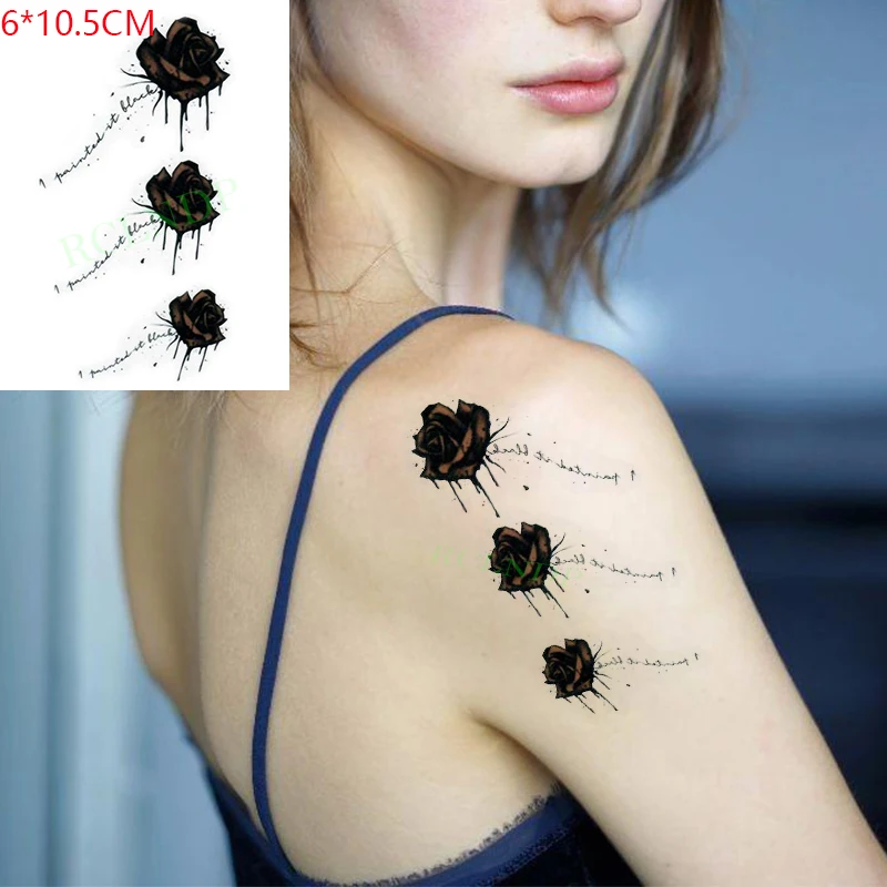 Top Trends: Waterproof Temporary Tattoo Sticker Sexy Baby's Breath Flower Tatto Small Birds Gun Feather Water Transfer Fake Flash Tatoo Shoppable Styles - Image 5