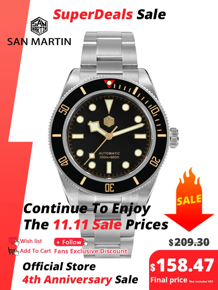 Top Trends: San Martin New 40mm BB58 Retro Luxury Diver Watch NH35 Automatic Mechanical Watches For Men Sapphire Luminous 20Bar Reloj SN0008 Shoppable Styles