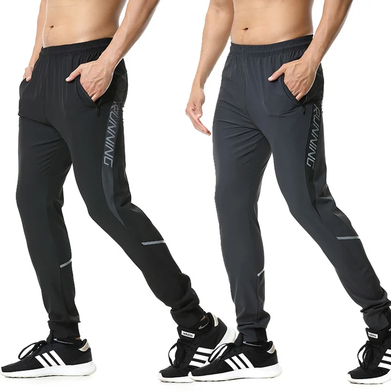 Top Trends: Men Running Pants Zipper Reflective Football Soccer Sporting Pant Training Sport Pants Legging Jogging Gym Trousers Shoppable Styles