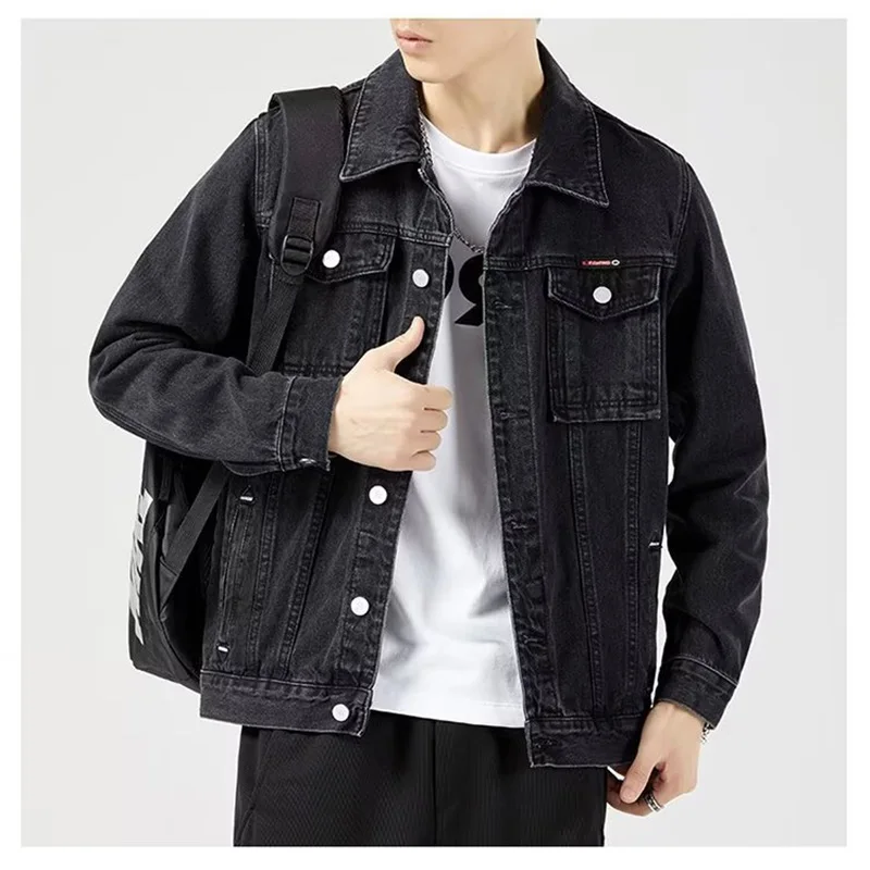 Top Trends: 2023 Spring Autumn Men Black Denim Jacket Men's All-Match Korean Casual Fashionable Male Camouflage Work Jacket Shirt Top New Shoppable Styles