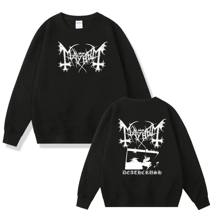 Top Trends: Mayhem Deathcrush Album Graphic Pullover Men Women Oversized Loose Fashion Sweatshirt Men&#039;s High Quality Crewneck Sweatshirts Shoppable Styles