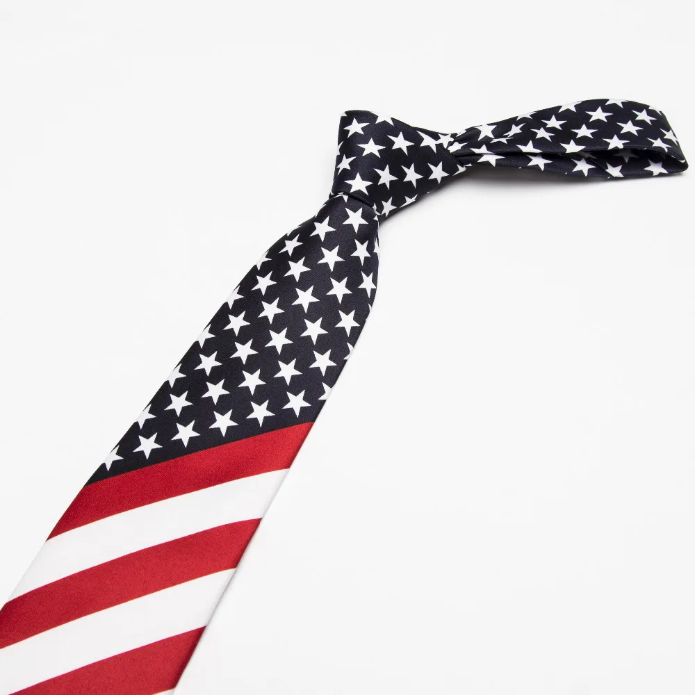 Top Trends: Necktie Fashion American / USA Tie Flag Print Casual Women Ties Polyester Woven Classic Men Party Wedding Tie Neckwear Cravate Shoppable Styles - Image 4