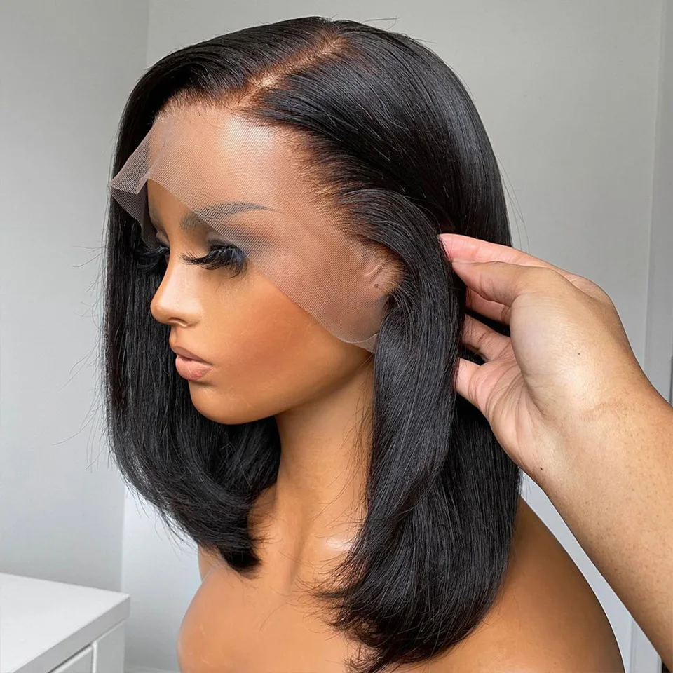 Top Trends: Brazilian Natural Pre Plucked 5x1 T Part Lace Short Bob Wig Straight Bob Wig 13x4 Lace Front Human Hair Wigs For Black Women Shoppable Styles