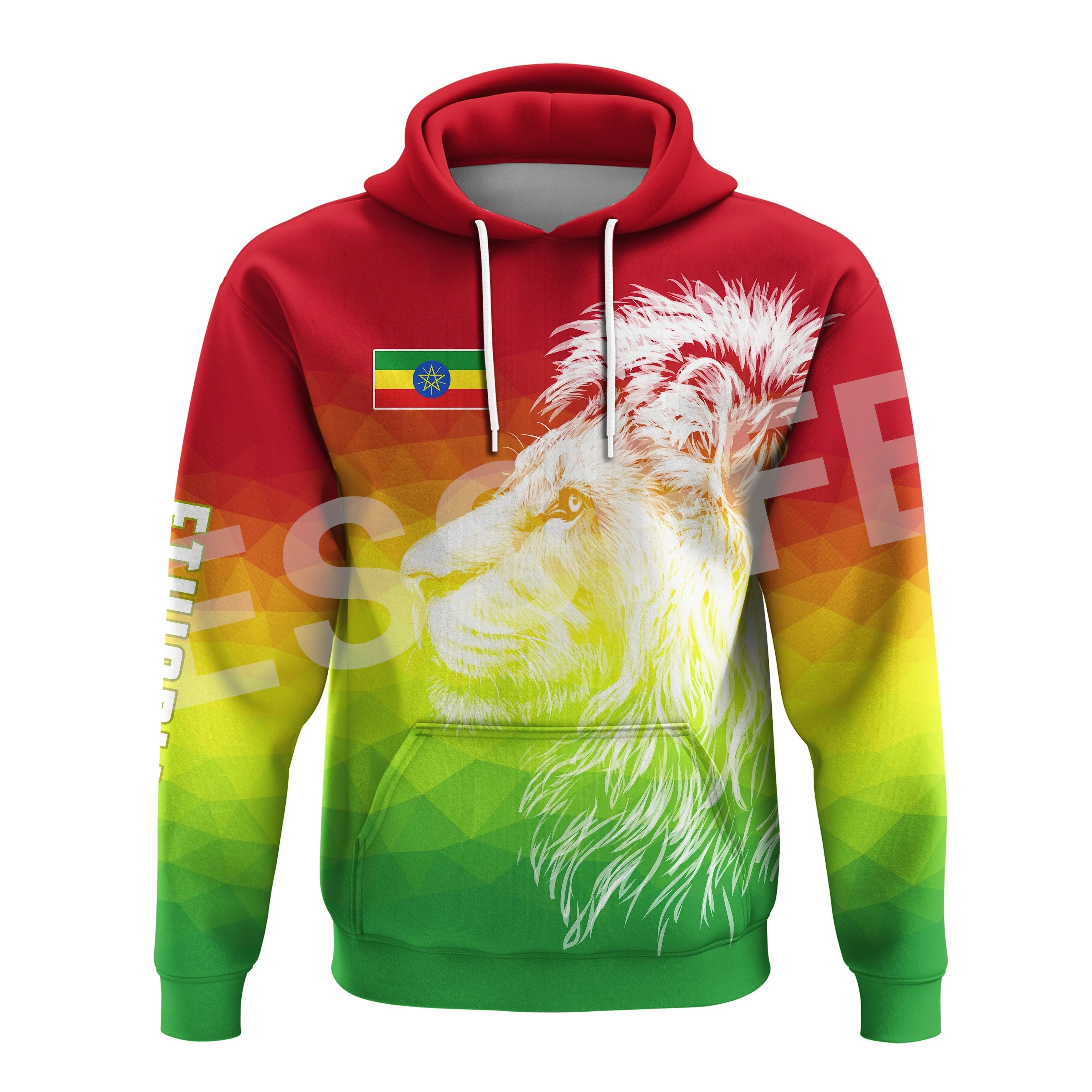 Top Trends: Africa Country Flag Lion Ethiopia Church Reggae Tribel Tattoo Streetwear Tracksuit 3DPrint Unisex Casual Funny Jacket Hoodies 6X Shoppable Styles