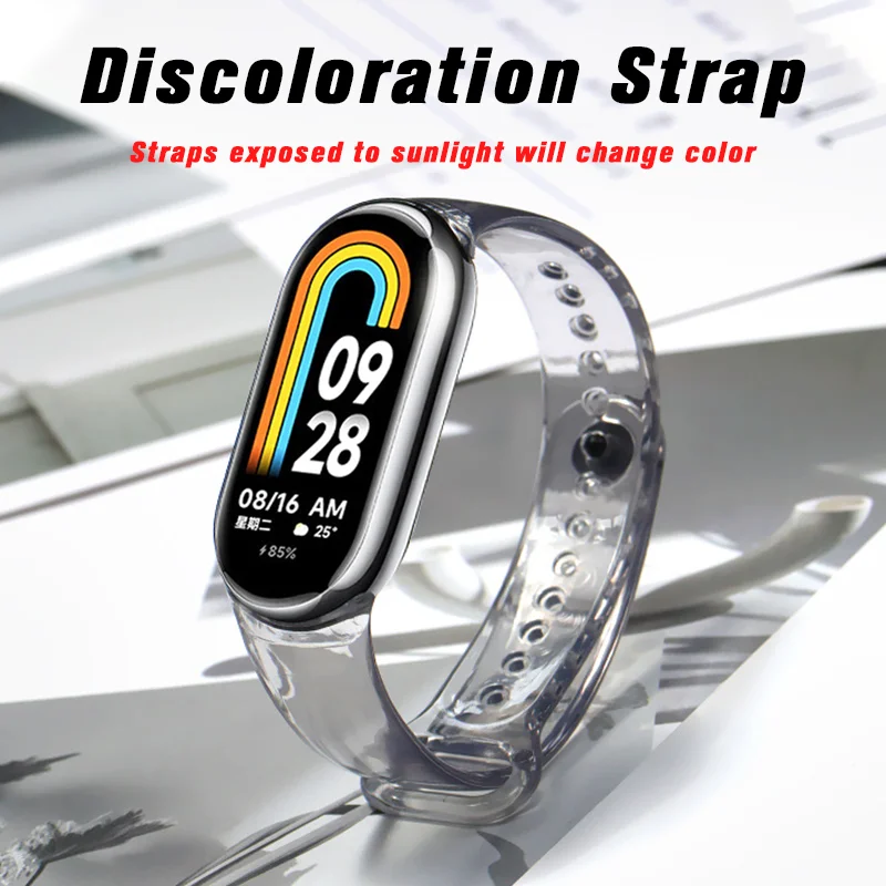 Top Trends: Luxury Gradient Strap For Xiaomi Mi Band 8 Bracelet Sport Silicone Smartwatch Watchband MiBand 8 TPU Wriststrap Shoppable Styles