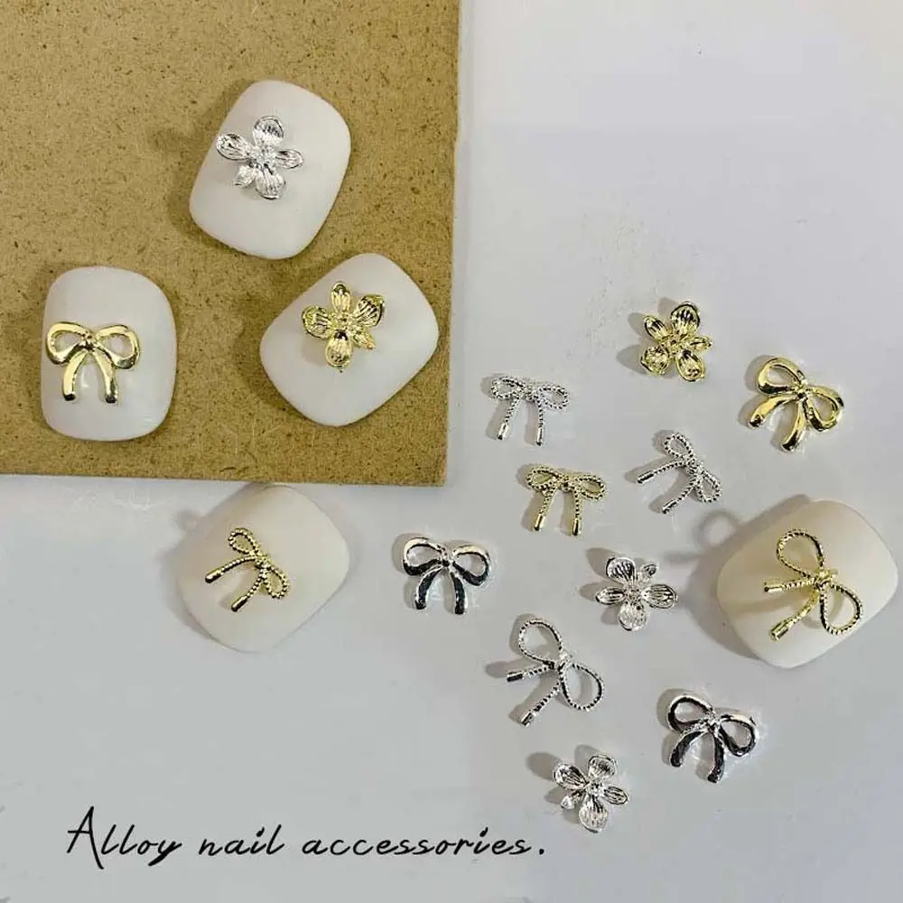 Top Trends: Gold Silver Flowers Manicure Accessories Nail Rhinestones Nail Art Jewelry Bow Nail Decorations 3D Nail Art Drills Shoppable Styles