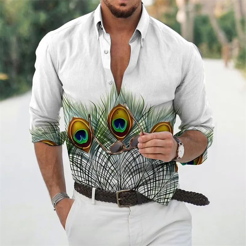 Top Trends: Fashion Men's New Feather Graphic Casual Comfortable High Quality Fabric Street Sports Party 2023 Spring Summer Plus Size Shoppable Styles - Image 6