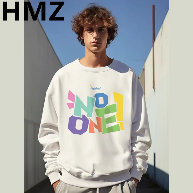 Top Trends: HMZ Colorful Letter Print Sweatshirt For Men Loose Fashion Pullover Clothes Hip Hop Streetwear Autumn Male Sweater Sweatshirts Shoppable Styles