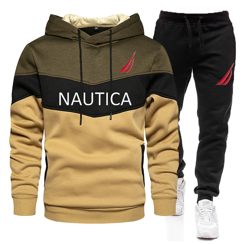 Top Trends: Nautica Spring And Fall Men&#039;s Outdoor Sports Two-piece Hoodie + Fitness Pants Running Trip Mountaineering Suit New Style 2023 . Shoppable Styles