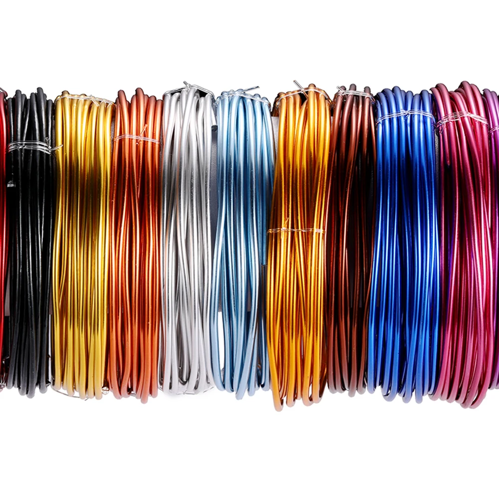 Top Trends: 0.6-3mm Meters Anadized Round Aluminum Wire 2-10 Meters Versatile Painted Aluminium Metal Wire For DIY Jewelry Findings Shoppable Styles