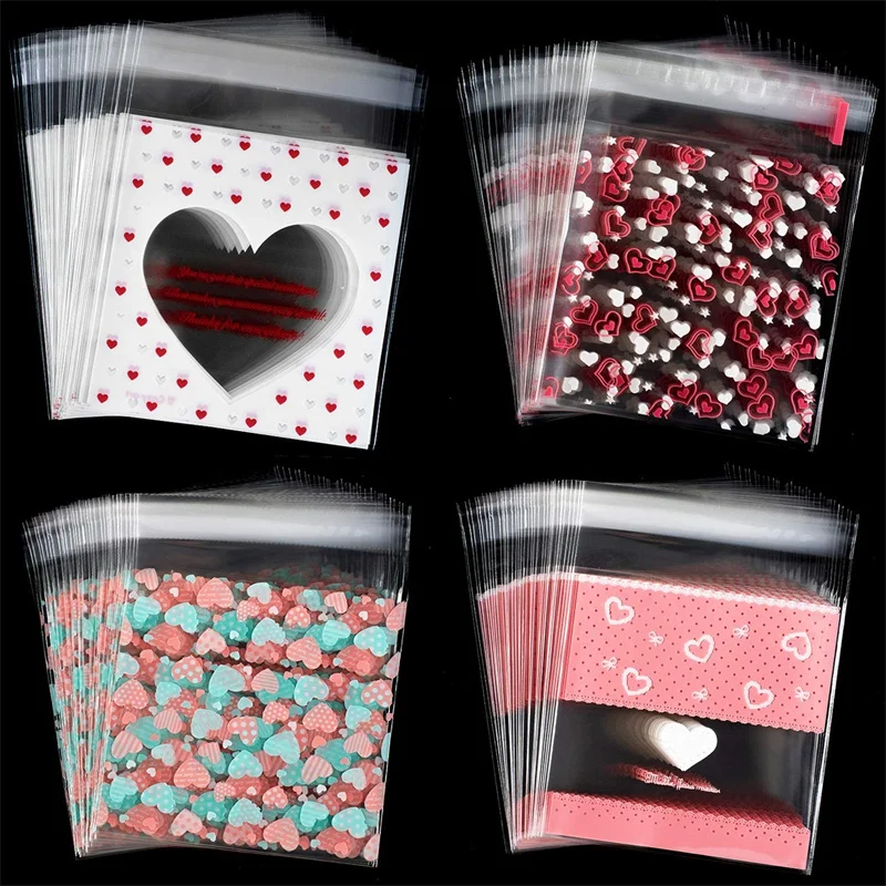 Top Trends: 100pcs Self Adhesive Plastic Transparent Cellophane Bag Sachet For Candy Jewelry Packaging Gift Small Businesses Products Supply Shoppable Styles