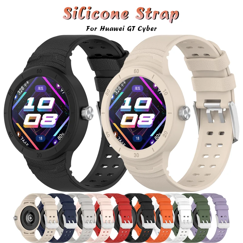 Top Trends: Silicone Band Strap For Huawei Watch GT Cyber Smart Watch Bracelet Replacement Wristband Belt Adjustable Wriststrap Shoppable Styles