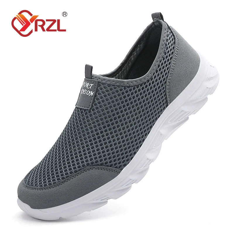 Top Trends: YRZL Sneakers Men Summer Casual Shoes Men Mesh Breathable Outdoor Non Slip Sports Shoes Slip On Loafers For Men Pius Size 38-46 Shoppable Styles