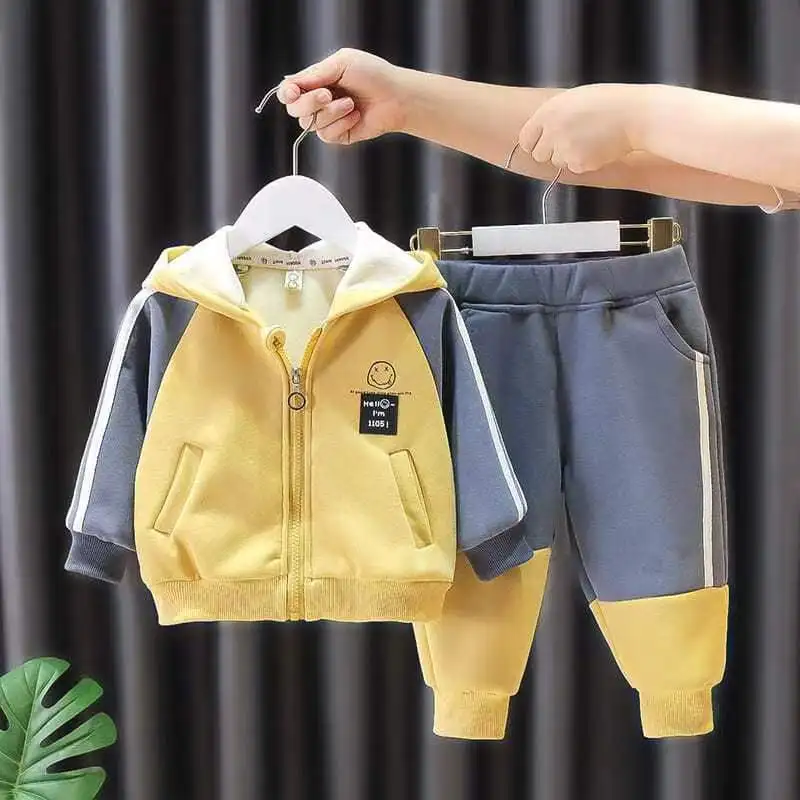 Top Trends: Children Clother Set Winter Plush Sweater Children&#039;s Hooded Clothes 1-6Y Boys And Girls Warm Sets Two-piece Kids Casual Clothes Shoppable Styles