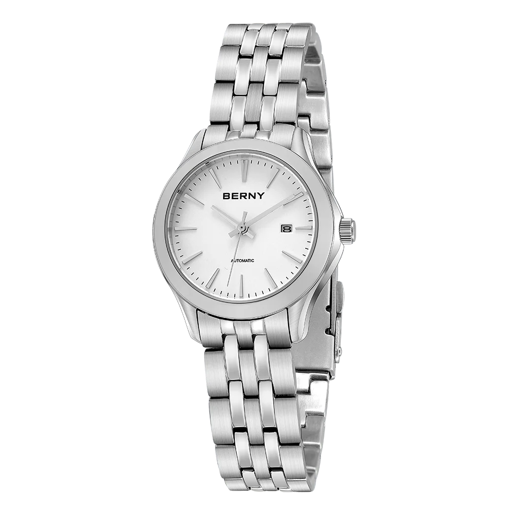 Top Trends: Women Automatic Mechanical Watch BERNY NH05 Calendar Ladies Simple Dial Sapphire Glass Wristwatches Waterproof жаночыя гадзіны Shoppable Styles