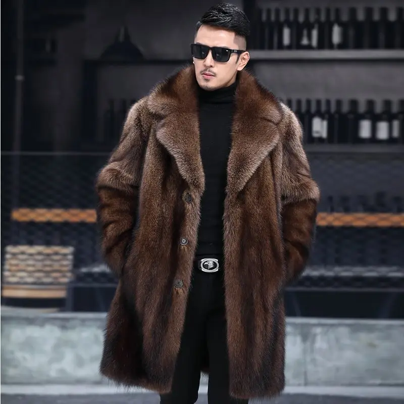 Top Trends: Mink Coat Men&#039;s Whole Mink Autumn And Winter New Thickened Medium And Long Size Men&#039;s Imitation Fur Casual Coat Shoppable Styles