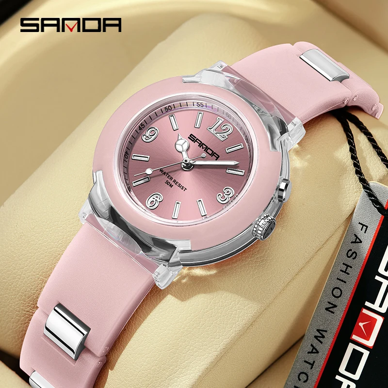 Top Trends: Fashion Trend Outdoor Leisure Temperament Versatile For Girls 2024 New Sanda 6104 Watch Quartz Watch LED Light Shoppable Styles