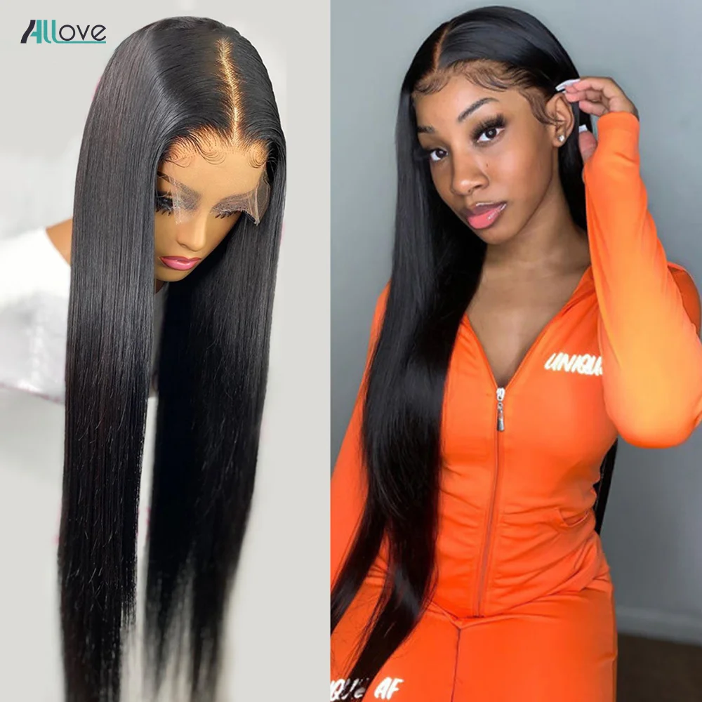 Top Trends: Allove HD Lace Frontal Wig 13X6 Lace Front Human Hair Wigs Straight Lace Front Wig Transparent Lace Wigs 30 Inch 4X4 Closure Wig Shoppable Styles