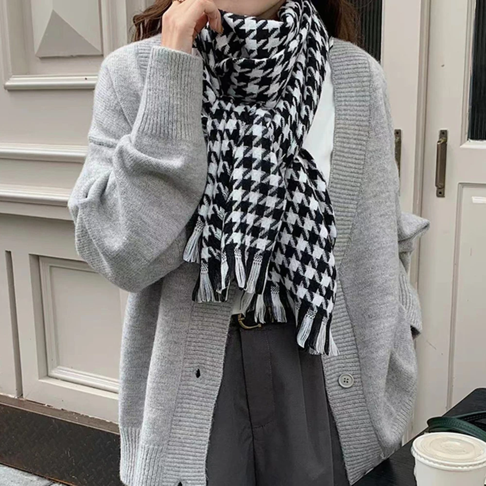 Top Trends: New Autumn And Winter Plaid Scarves Men And Women Imitation Cashmere Warm Flow Suede Scarf CN023 Shoppable Styles