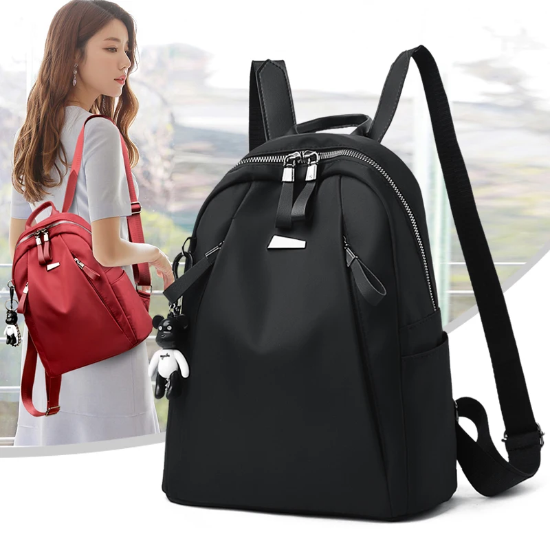 Top Trends: 2023 New Large Capacity Simple Style Casual Mochila Travel Women Anti-theft Backpack Waterproof Fabric Large Female Shoulder Bag Shoppable Styles