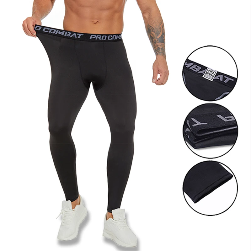 Top Trends: Mens Compression Leggings Running Gym Tights Basketball Licra Leggings Men Sports Workout Fitness Tights Training Exercise Pants Shoppable Styles